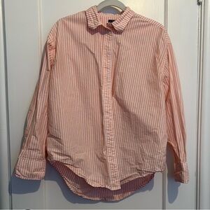 J. Crew Pink and White Button Down Shirt